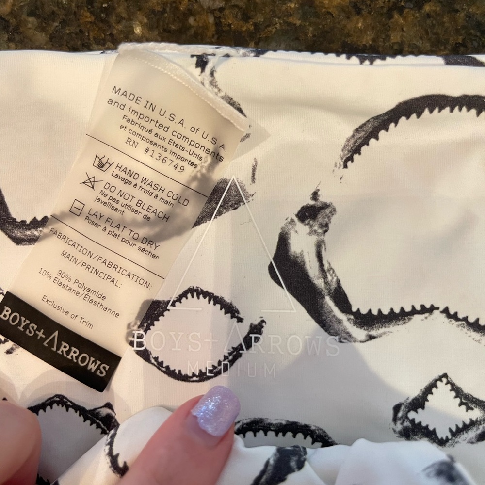Boys + Arrows Shark Jaws Bikini Bottoms Medium - Picture 3 of 8
